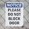 Signmission Please Do Not Block Door, 7 in W x Rectangle, Plastic OS-2PACK-NS-P-710-V-17375 - alternate 6